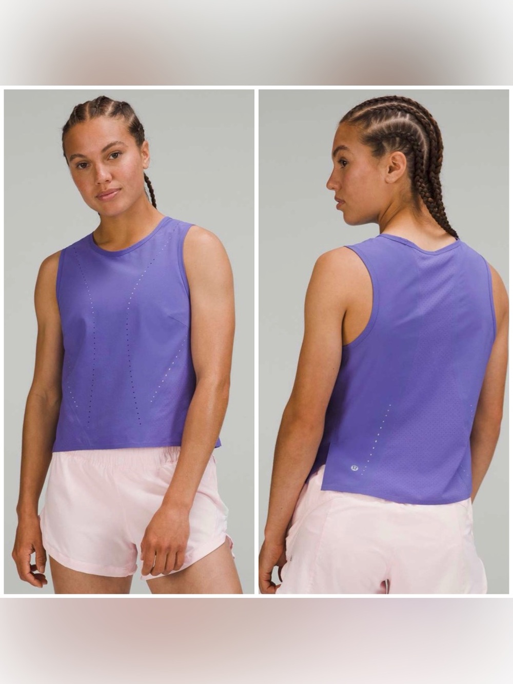 lululemon athletica Women's Purple Cropped Athletic Tank